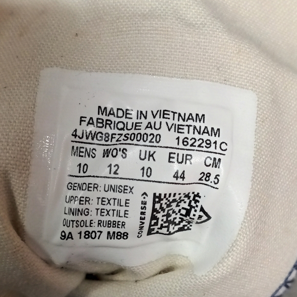 NEW JW Anderson xConverse  Collab Blu Logo Chuck 70 Grid Pack Unisex M's10/W's12 - Picture 12 of 14